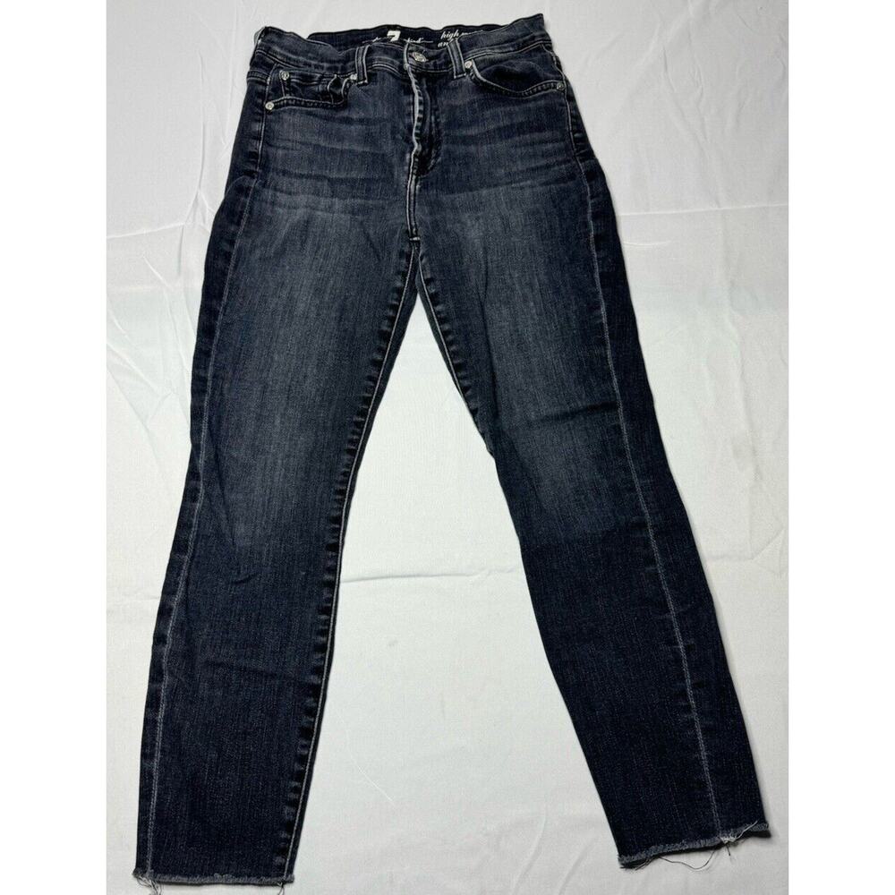 7 For All Mankind Women's High Waist Ankle Gwenevere‎ Gray Jeans - 26 (25x23.5)